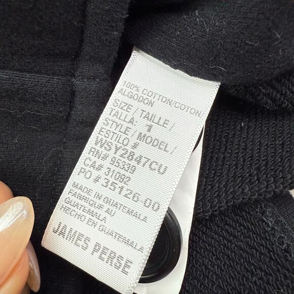 James Perse Double Breasted Pea Coat Hoodie Jacket Black Size 1 (Small) - Picture 6 of 8